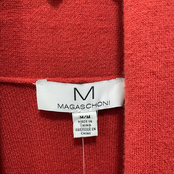 NWT Magaschoni Cardigan with Fringe Accents - Picture 3 of 4